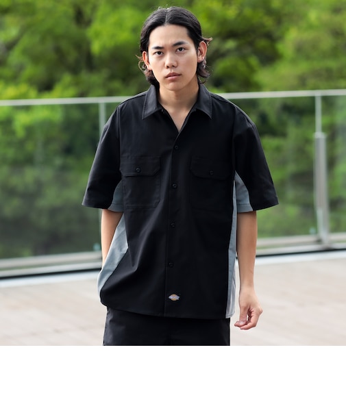 【別注】Dickies / バイカラー ゴルフ ワークシャツ