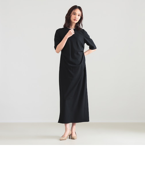 アシンメトリー タック バイアス ワンピース