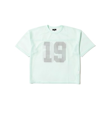 メッシュ プリント Tシャツ【ワイドショートフィット】