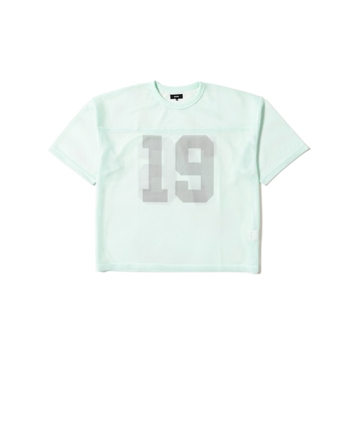メッシュ プリント Tシャツ【ワイドショートフィット】