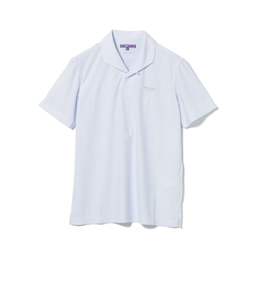 PURPLE LABEL / ストライプ イタリアンカラー ポロシャツ（吸水速乾・接触冷感・UVカット）