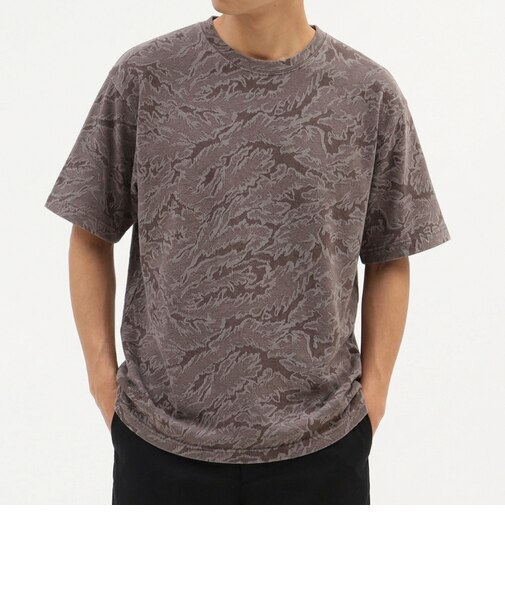 カモフラージュ ジャカード Tシャツ 【リラックスフィット】