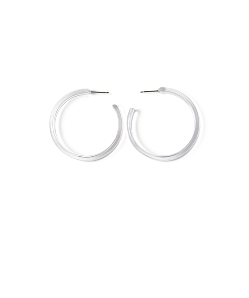 クリア フープ ピアス