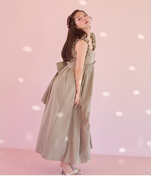 フリルギャザーバックリボンワンピ｜ピーチジョンのアウトレット通販