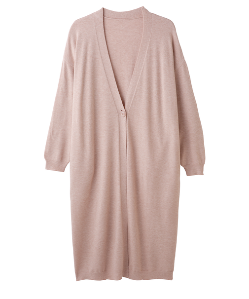 ニットロングカーデ