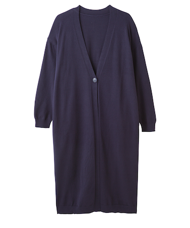 ニットロングカーデ