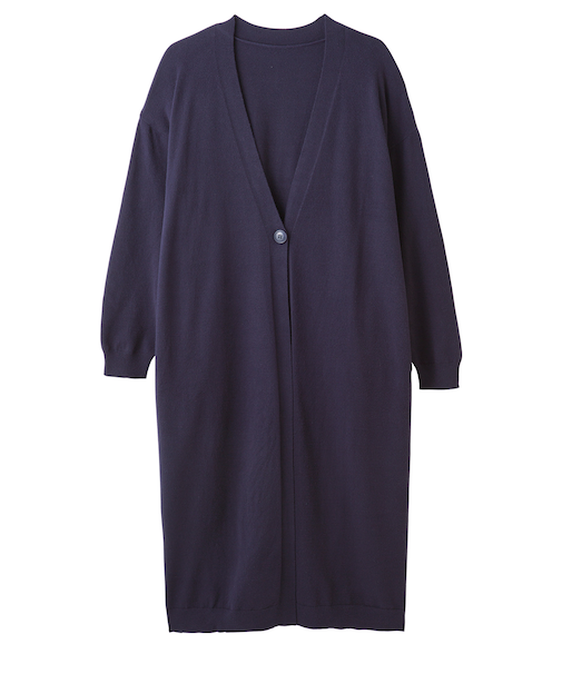 ニットロングカーデ