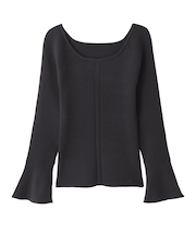 フレアスリーブニット