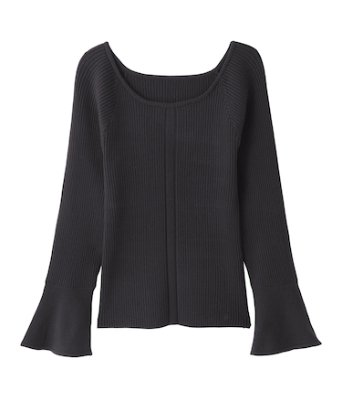 フレアスリーブニット