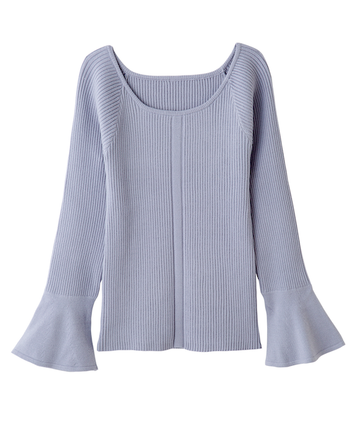 フレアスリーブニット