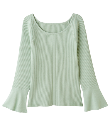 フレアスリーブニット