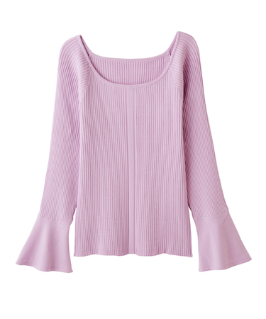 フレアスリーブニット