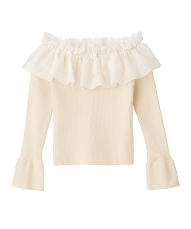 オーガンジーギャザープルオーバー