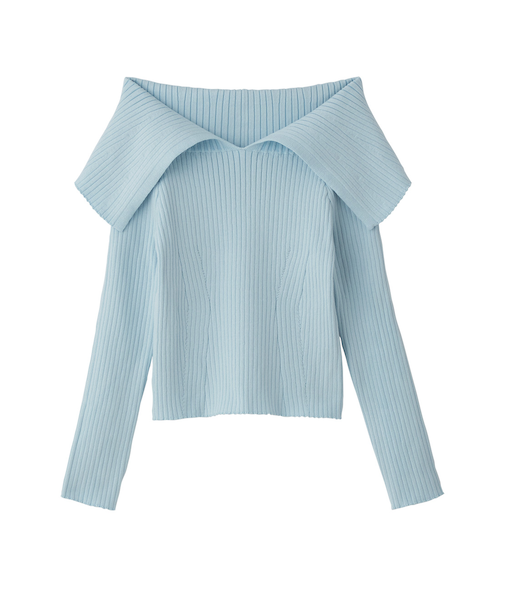 折り返しリブニット