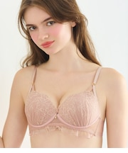 エンブロイダリーチュールノンワイヤーブラ