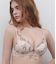 フラワープリントレースノンワイヤーブラ