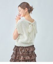 フェザーニットトップス