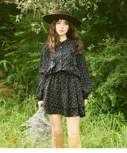 ラッフルフリルミニワンピース