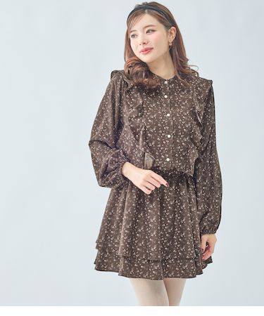 ラッフルフリルミニワンピース