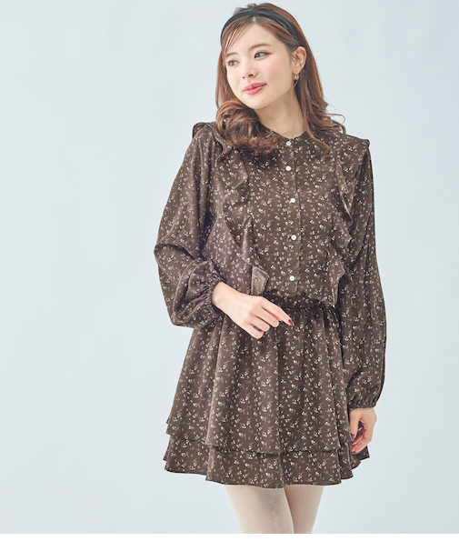 ラッフルフリルミニワンピース