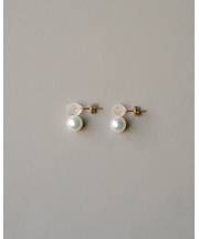 ピアス スノーパール K10