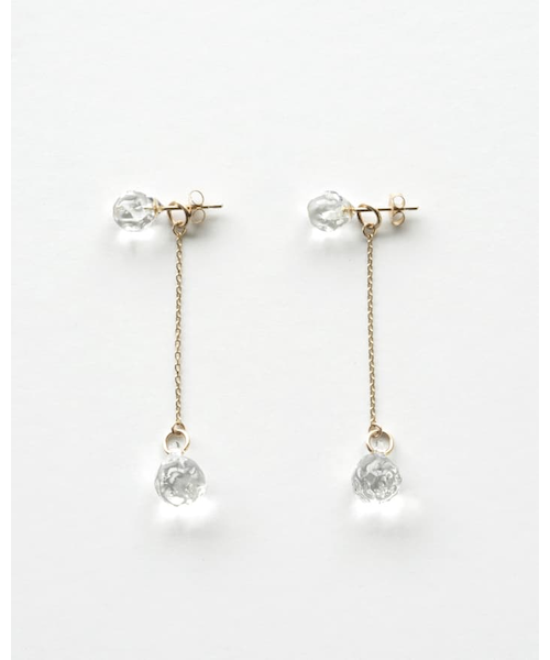 シルバー フープピアス パールチャーム GP｜ココシュニックの通販