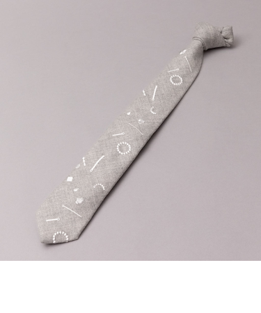 HARIO × giraffe アクセサリー柄ネクタイ LT.GRAY