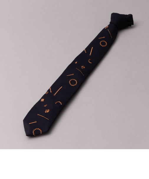 HARIO × giraffe アクセサリー柄ネクタイ NAVY