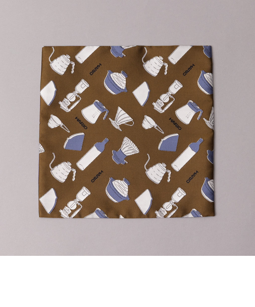 HARIO×giraffe HARIO器具柄チーフ BROWN