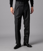 【ZEAL】 ナチュラルストレッチドレスパンツ(1プリーツ)