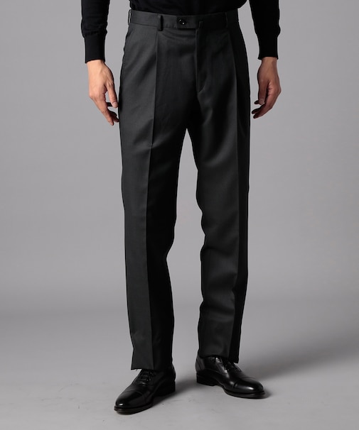 【ZEAL】 ナチュラルストレッチドレスパンツ(1プリーツ)