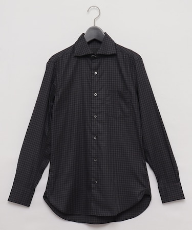 ダークギンガムチェックシャツ