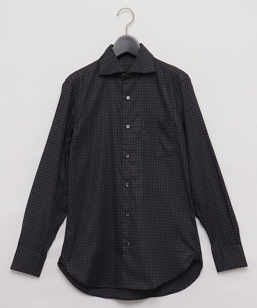 ダークギンガムチェックシャツ