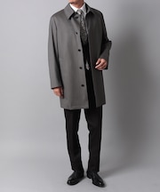 ツイルサキソニーステンカラーコート(ミドルレングス)