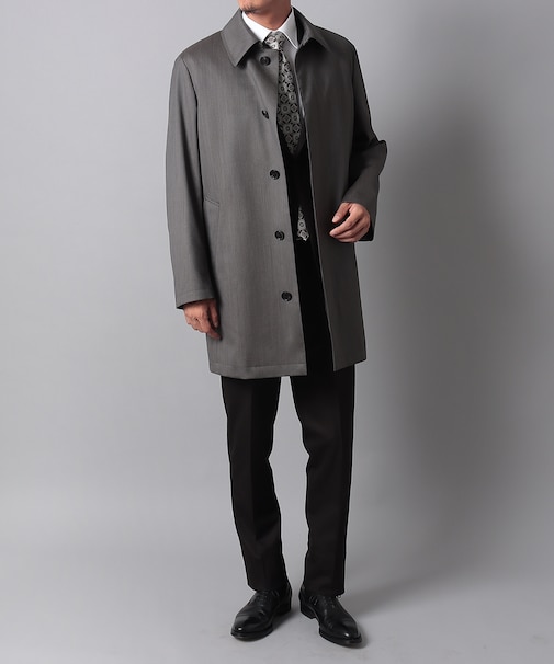 ツイルサキソニーステンカラーコート(ミドルレングス)