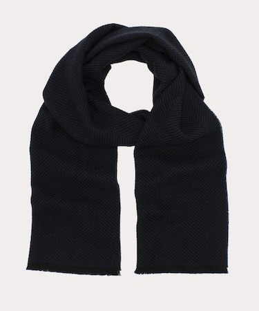 ビッグへリンボンショートフリンジマフラー