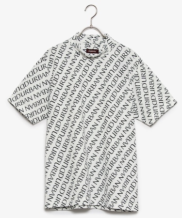 【D'URBAN GOLF】ロゴプリントモックネックカットソー