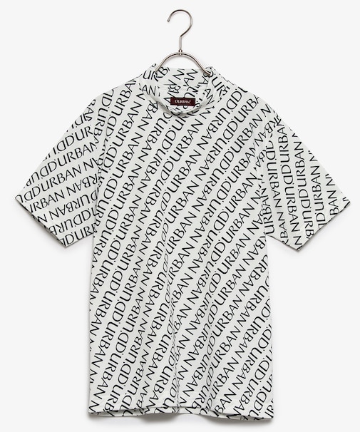 【D'URBAN GOLF】ロゴプリントモックネックカットソー