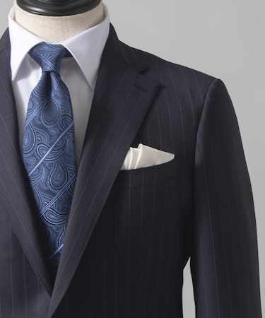 SESSERA ネイビーストライプスーツ