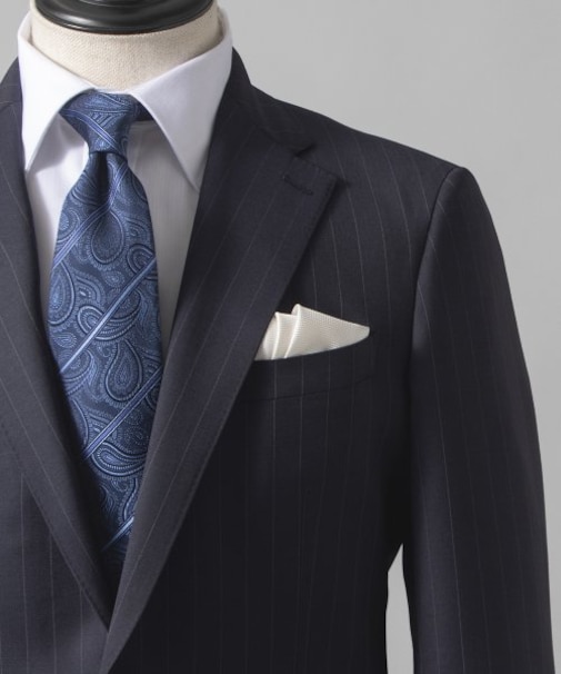 SESSERA ネイビーストライプスーツ