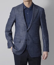 リネンシルクミックスカラージャケット