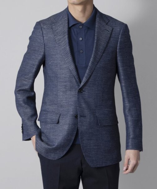 リネンシルクミックスカラージャケット