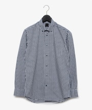 小紋ギンガムチェックシャツ