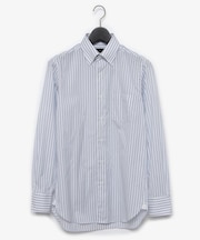 かすり調ロンストドレスシャツ(スナップダウン)