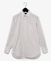 かすり調ロンストドレスシャツ(スナップダウン)