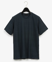 ボーダー鹿の子クルーネックカットソー(ショートスリーブ)