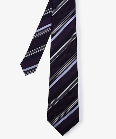 パープルマルチストライプネクタイ