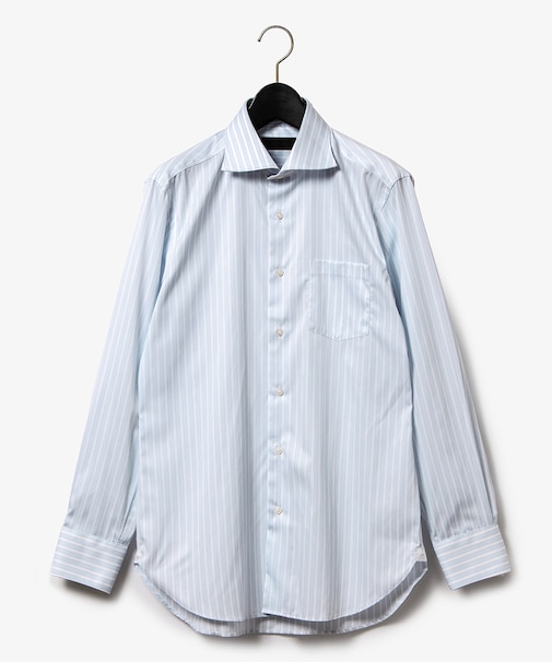 ダーバン D'URBAN サックスストライプドレスシャツ
