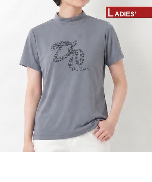 【GOLF】ロゴプリントモックネックカットソー(ショートスリーブ)(Ladies)