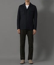 ダーバン D'URBAN 無地調ジャージーシャツジャケット